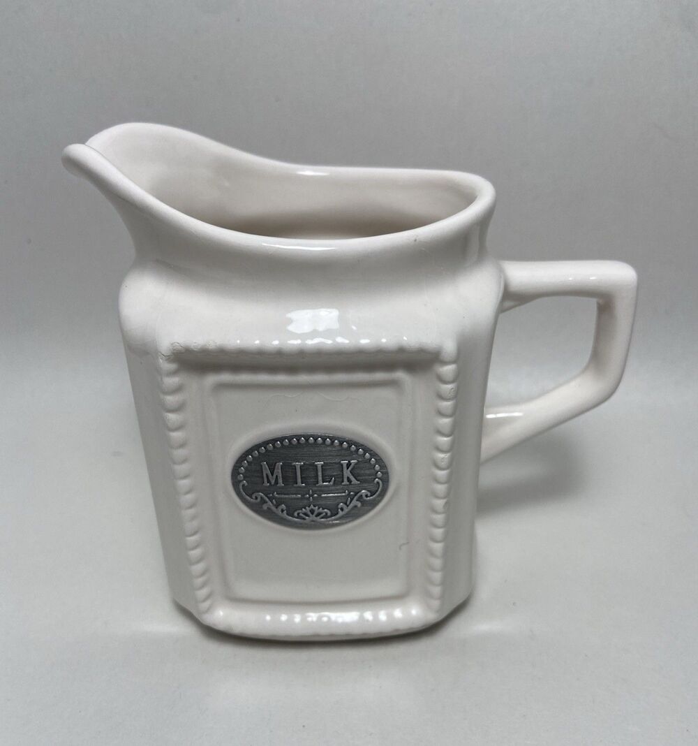 Tommy Hilfiger Creamer With Milk Cream Ceramic Pitcher Vintage
